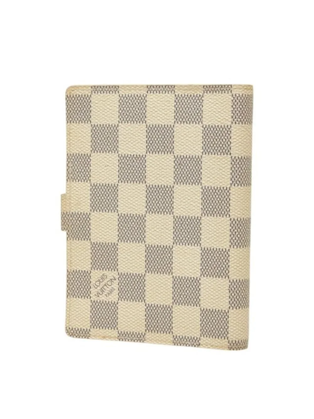 Louis Vuitton Damier Azur Agenda PM Notebook Cover White Leather